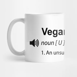 Funny vegan definition - Women Men Kids Sticker Mug